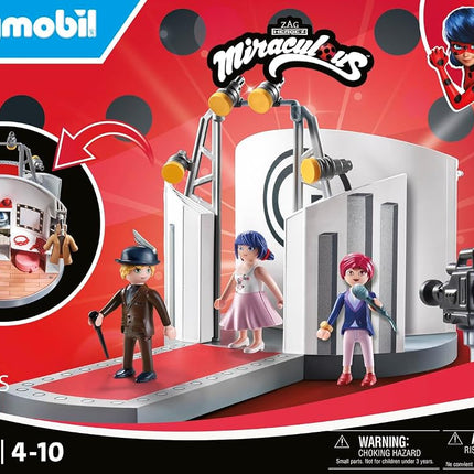 Playmobil 71335 Miraculous: Gabriel's Fashion Show, including Marinette, Adrien and Nadja, adventure with Ladybug, fun imaginative role play, diverse play sets suitable for children ages 4+