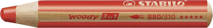 STABILO Multi-Talented Pencil - woody 3 in 1 - ARTY - Pack of 6 - Assorted Colours with Sharpener