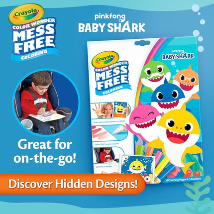 CRAYOLA Color Wonder Baby Shark, 6 Piece Set