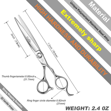 Fengliren High-end Professional Extremely Very Sharp Barber Hair Cutting Scissors Hairdresser Shears For Hair 6.5 Inch Haircut Scissor Made Of Stainless Steel Alloy For Hairdressing Salon and Home Use
