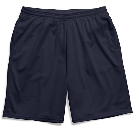 Hanes Sport Men's Mesh Pocket Shorts, Men’s Performance Gear Shorts, Men’s Athletic Shorts, 9" Inseam, Navy, Medium