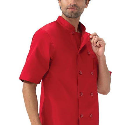 Chef Works Volnay Unisex Chef Coat, Red, 3XL