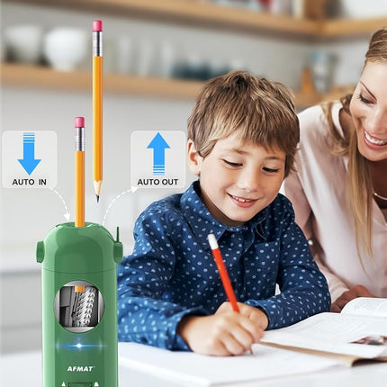 Electric Pencil Sharpener for Colored Pencils 7-11.5mm, Green