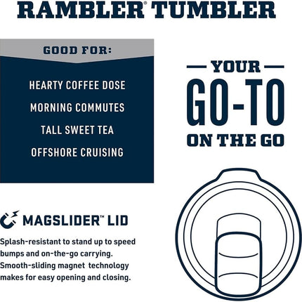 YETI Rambler Tumbler, 30 oz, Stainless Steel, Vacuum Insulated with MagSlider Lid, High Desert Clay