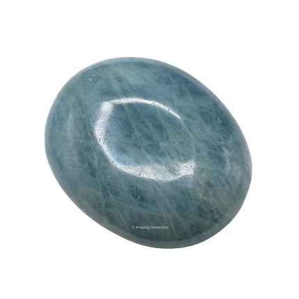 Amazing Gemstone Aquamarine Celestite Crystals and Healing Stones - Large Palm Stone Crystals Piedra - Crystal for Good Luck, Positive Energy, Meditation - Unique Stocking Stuffers Gifts for Women