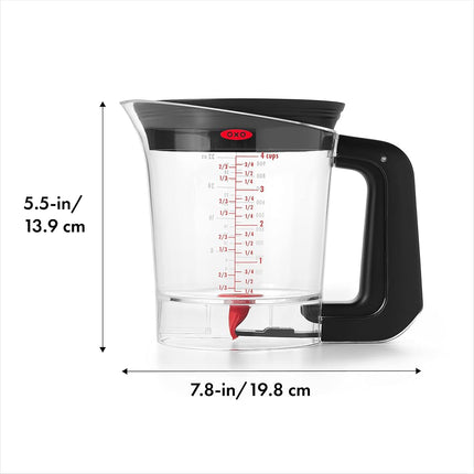 OXO 11198900 Good Grips Gravy Fat Separator, 4 Cup/1 Litre Capacity - Dishwasher Safe
