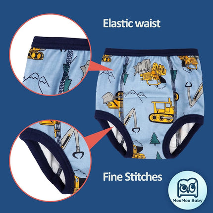 MooMoo Baby Cotton Training Pants Strong Absorbent Toddler Potty Training Underwear for Baby Girl and Boy 3T