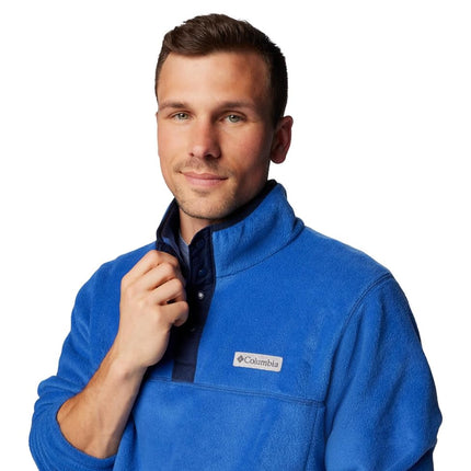 Columbia Men's Steens Mountain Half Snap 2, Fleece Pull Over, Mountain Blue/Collegiate Navy, XXL