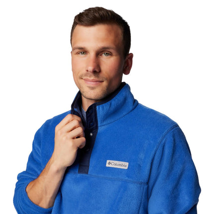 Columbia Men's Steens Mountain Half Snap 2, Fleece Pull Over, Mountain Blue/Collegiate Navy, M