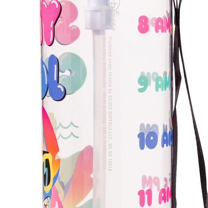Gourde en plastique Silver Buffalo Disney Lilo et Stitch « Stay Cool » avec couvercle verrouillable et sangle, avec Stitch, 975 ml