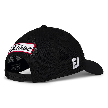 Gorra de golf Titleist Tour Performance Mesh para hombre, talla estándar, negro/blanco
