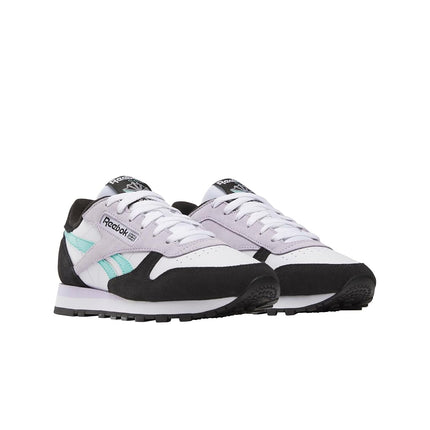 Reebok CLASSIC LEATHER, Women Shoes, White/Ai Aqua/Black, 4.5 UK