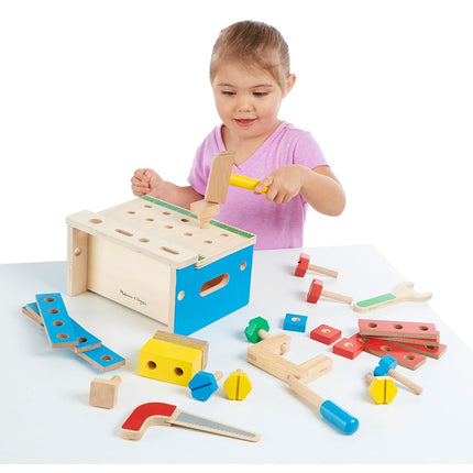 Melissa & Doug Hammer and Saw Tool Bench | Pretend Play | Play Set | 3+ | Boy or Girl