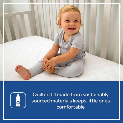 Lot de 2 protège-matelas imperméables Sealy pour lit de bébé/enfant - 100 % imperméable, jupe élastique profonde, lavable en machine et passe au sèche-linge 52"x28" - 2 protège-matelas (blanc)