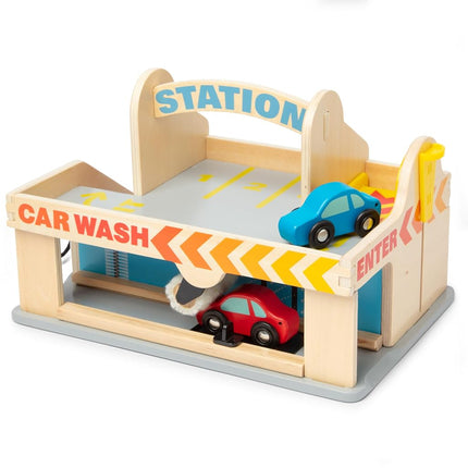 Melissa & Doug Service Station Parking Garage, 6 Pieces (E-Commerce Packaging, Great Gift for Girls and Boys - Best for 3, 4, 5, and 6 Year Olds)
