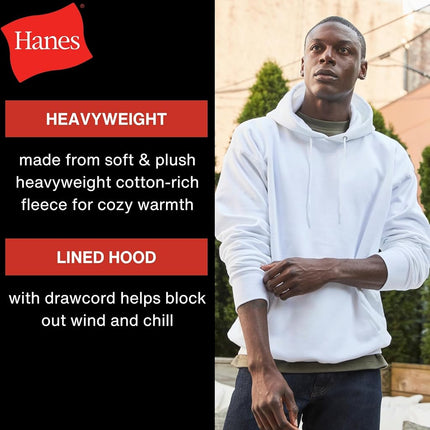 Hanes unisex-adult mensOF170Ultimate Cotton Pullover Hood Long Sleeve Hooded Sweatshirt - Charcoal - XL