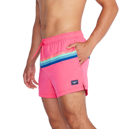 Bañador corto Speedo para hombre, con rayas Redondo - Fandango Pink, talla XXG