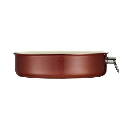 Cacerola antiadherente Tramontina Cerámica de 9.5 pulgadas, molde redondo de aluminio de gran calibre con revestimiento cerámico antiadherente, apto para lavavajillas y horno (cobre metálico)