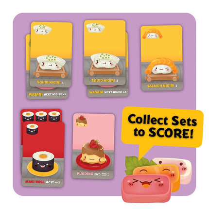 Gamewright , Sushi Go , Card Game , Ages 8+ , 2-5 Players , 15 Minutes Playing Time