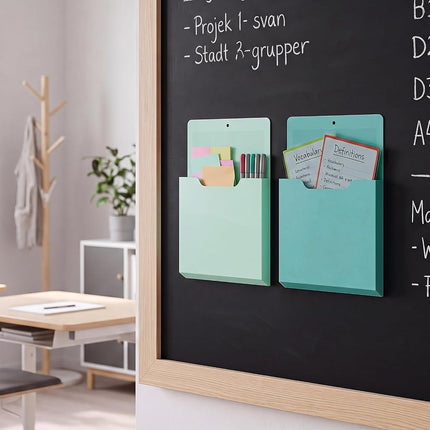 Gilprop 8 Pack Magnetic File Folder Holder for Whiteboard Classroom Storage