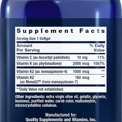 Life Extension Super K, 150 Softgels, with Vitamin K1 and K2