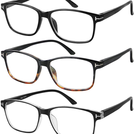 Reading Glasses 3 Pair Stylish Quality Readers Spr