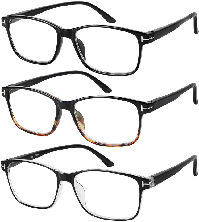 Reading Glasses 3 Pair Stylish Quality Readers Spr