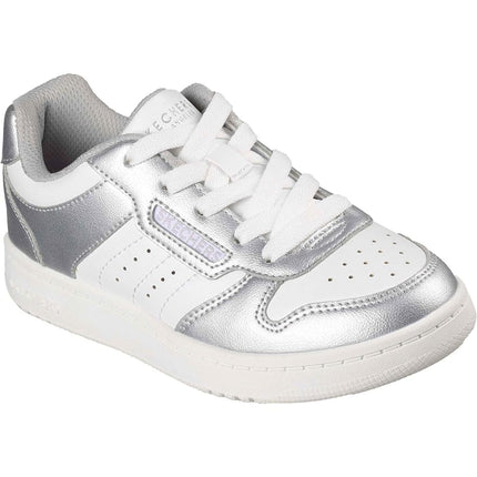 Skechers Quick Street Polyurethane Girl's Silver/W