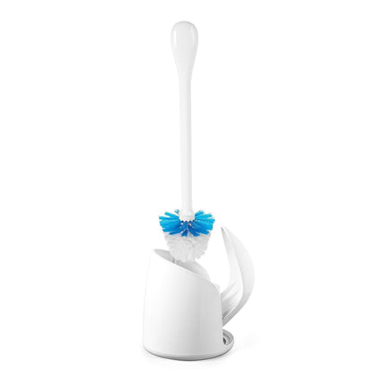 OXO 1281600 Good Grips Compact Toilet Brush & Canister-White, Inoxidable, 6" x 4-3/4" x 17-1/4" H