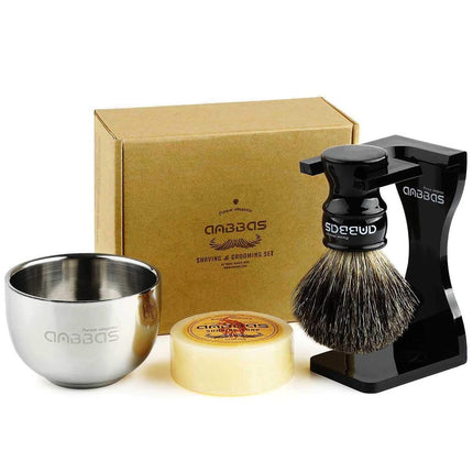 Anbbas Black Badger Hair Shaving Brush Resin Handl