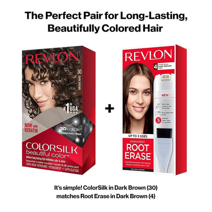 Revlon ColorSilk Hair Color, 30 Dark Brown 1 ea (Pack of 6)