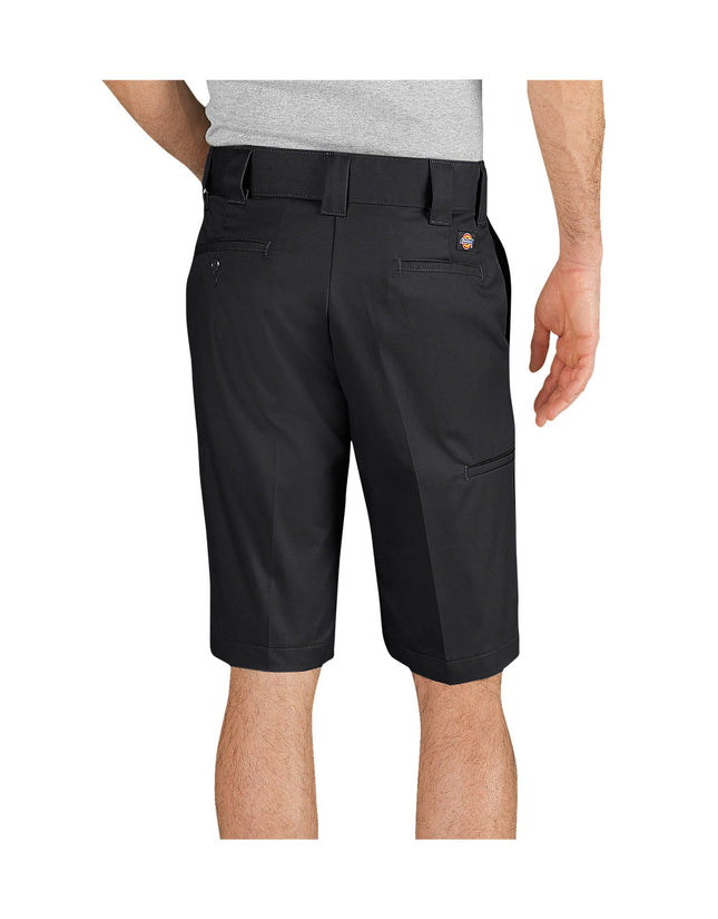 Dickies Men's 11 Inch Slim Fit Stretch Twill Work Short, Black, 33
