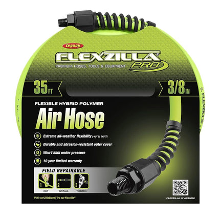 Flexzilla HFZP3835YW2 air Hose, 3/8" (inches) x 35' (feet)