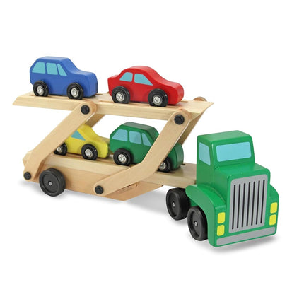 Melissa & Doug Car Carrier Truck and Cars Wooden Toy Set With 1 Truck and 4 Cars [Sep 29, 2011] Melissa&Doug
