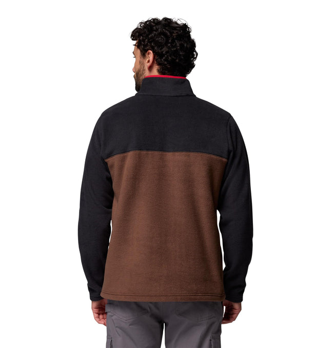 Columbia Men's Steens Mountain Half Snap 2, Fleece Pull Over, Tobacco/Black/Mtn Red, M