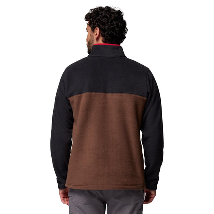 Columbia Men's Steens Mountain Half Snap 2, Fleece Pull Over, Tobacco/Black/Mtn Red, XXL