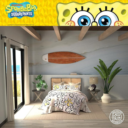 Franco Comforter and Sheet Set, Recycled Polyester, Spongebob Squarepants, 5 Piece King Size