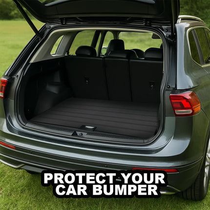 Zpana Large Bumper Guard for Cars, 38 x 25 Inch Foldable Vehicle Rear Bumper Cargo Protector Mat Prevent Scratches During Loading & Unloading, Auto Trunk Pad, Universal for SUV Van Truck