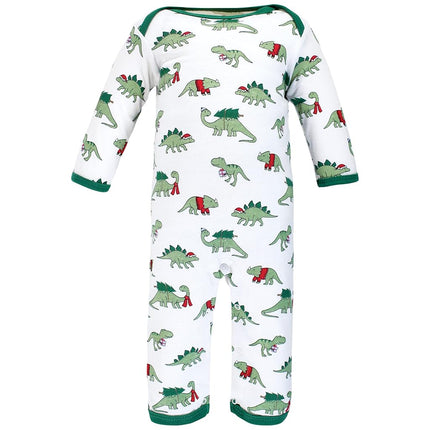 Hudson Baby grenouillères en coton pour bébés filles, Christmasaurus, 3-6 mois