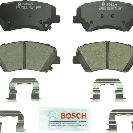 BOSCH BC1543 QuietCast Premium Ceramic Disc Brake Pad Set - Compatible With Select Hyundai Elantra, Elantra Coupe, Elantra GT; Kia Forte, Forte5, Forte Koup; FRONT
