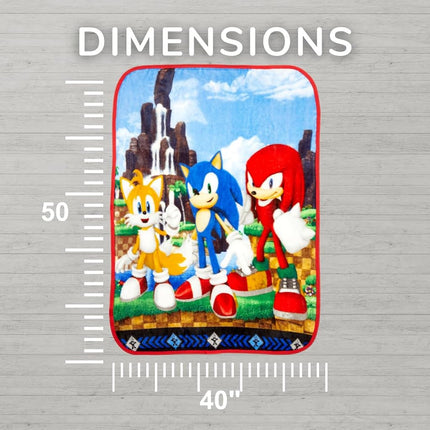 Franco Sonic The Hedgehog Anime Literie Enfant Plaid Super Doux Toucher Soie, 102 cm x 127 cm, (Produit Sous Licence Officielle)