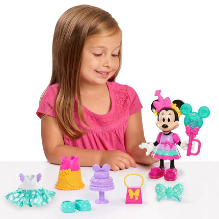 Just Play Minnie Mouse Fabulous Fashion 14-piece Sweet Party Doll and Accessories, Kids Toys for Ages 3 Up