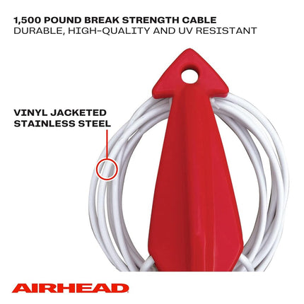 Airhead Tow Demon Harness with Steel Cable for 1 Rider Towable Tubes, Water Skis, Wakeboards and Kneeboards, Multiple