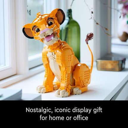 LEGO Disney Young Simba The Lion King Building Sets for Adults - Buildable Disney Figurine for Display, Ages 18+ - DIY Kits & Crafts for Fans of Movie - Collectible Disney Gift for Christmas - 43247