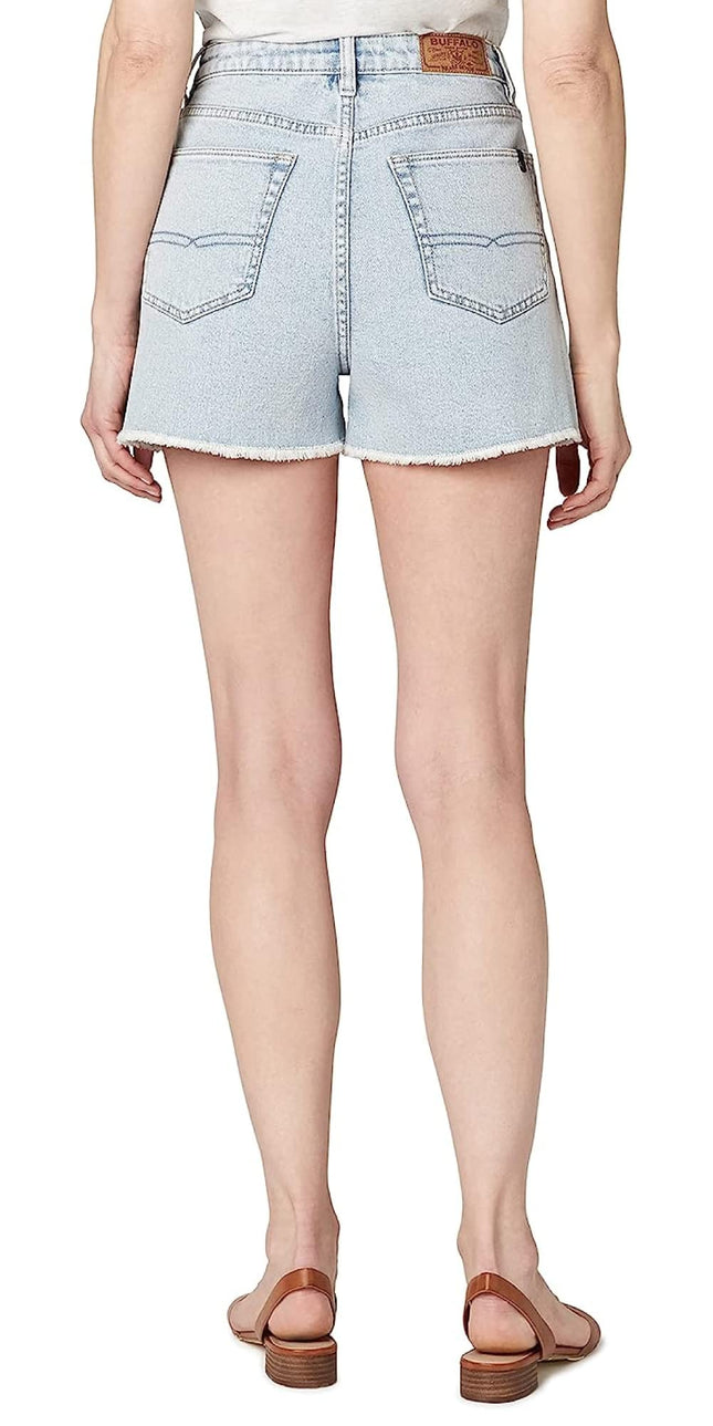 Buffalo David Bitton Women's Joanna Super High Rise Denim Shorts, Indigo, 32