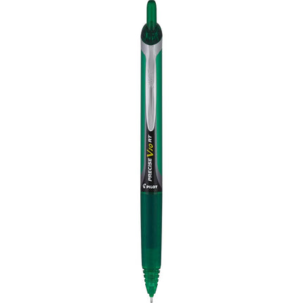 PILOT Precise V10 RT Refillable & Retractable Rolling Ball Pens, Bold Point, Green Ink, 12-Pack (13462)