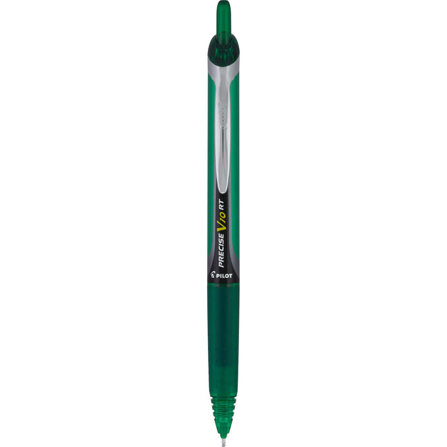 PILOT Precise V10 RT Refillable & Retractable Rolling Ball Pens, Bold Point, Green Ink, 12-Pack (13462)