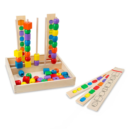 Melissa & Doug Bead Sequencing Set with 46 Wooden 