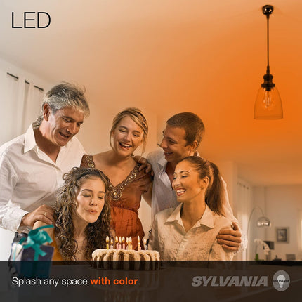 SYLVANIA LED Orange Glass Filament A19 Light Bulb, Efficient 4.5W, 40W Equivalent, Dimmable, E26 Medium Base - 1 Pack (40301)