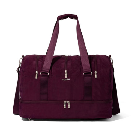Baggallini Multizip Convertible Duffel, Mulberry, One Size